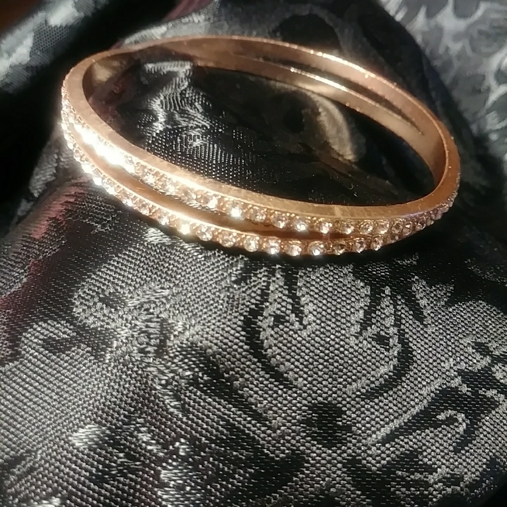 Crystal rhinestone bangle bracelet